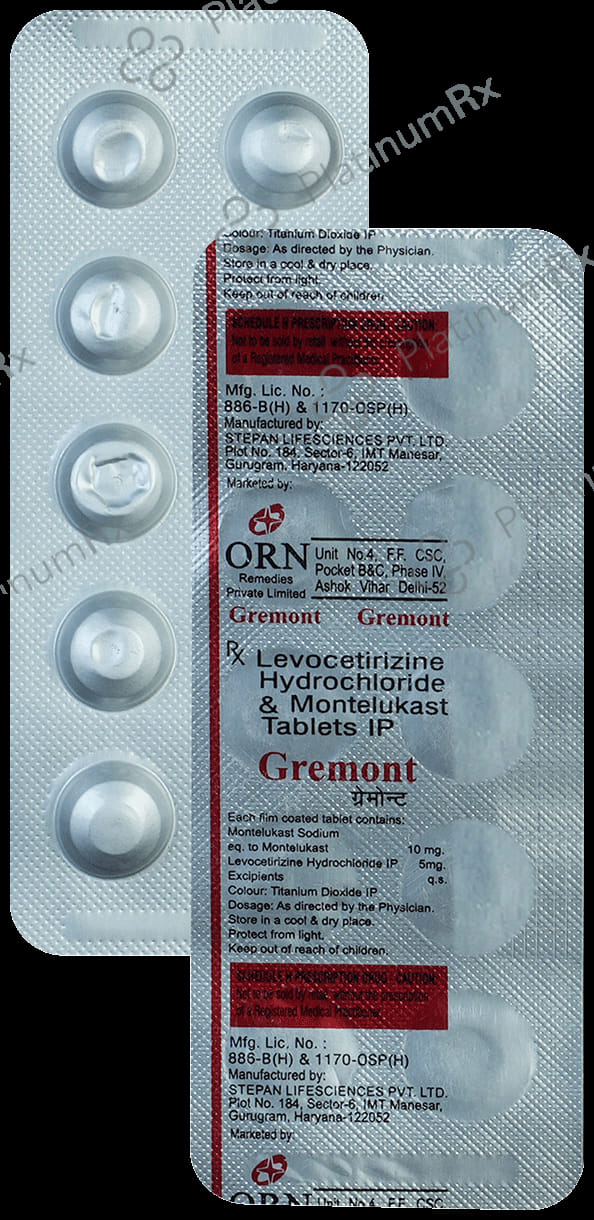 Gremont 5/10mg Tablet 10s