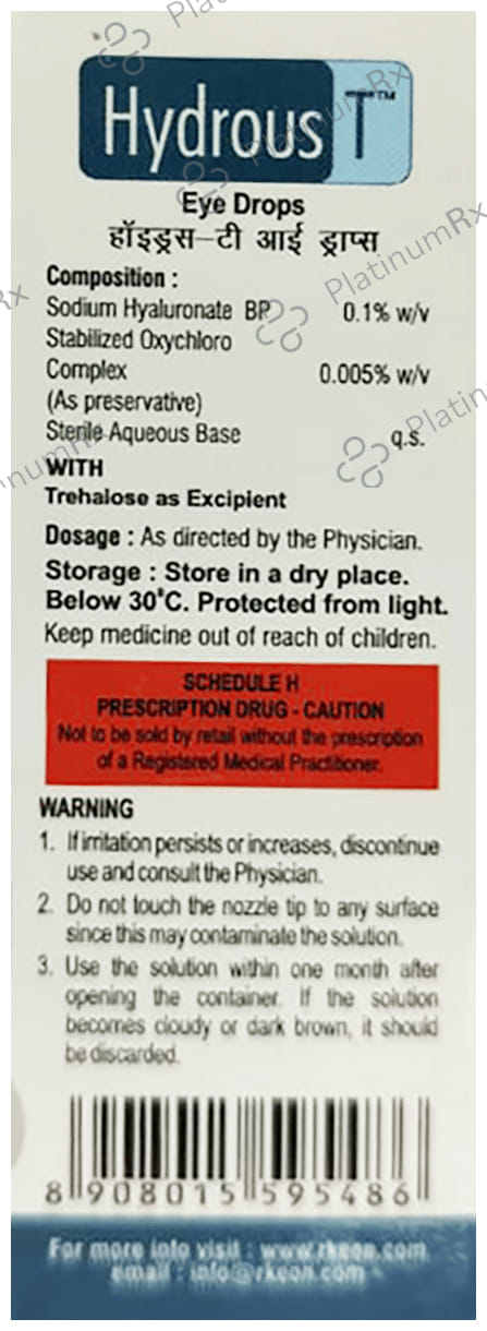 Hydrous T Eye Drop