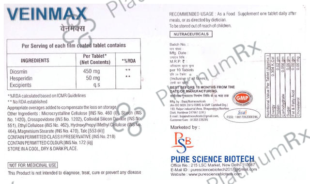 Veinmax 500mg Tablet 10s