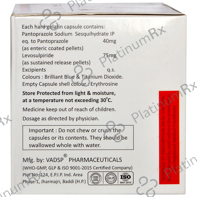 Gastrochek L 75mg/40mg Capsule