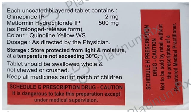 Accuglim M 2/500mg Tablet PR 10s
