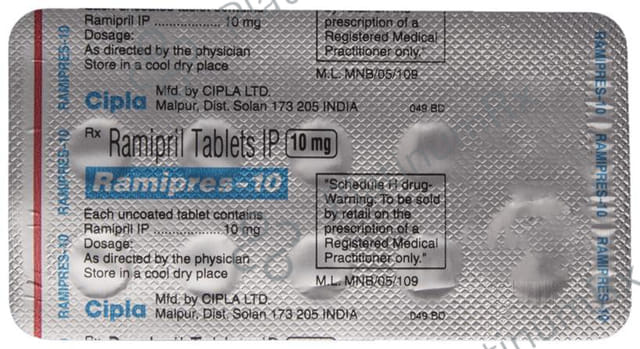 Ramipres 10mg Tablet 10s
