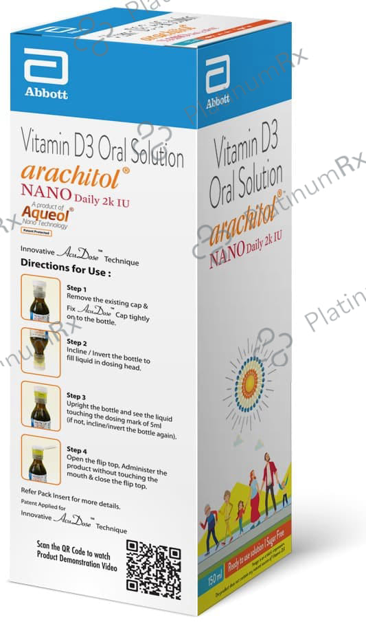 Arachitol Nano Daily 2K IU Sugar Free Oral Solution 150ml