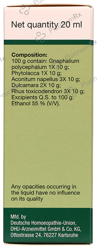 Dr Willmar Schwabe Germany Gnaphalium Pentarkan Ptk. 49 Drop