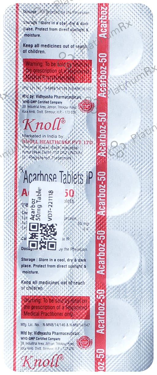 Acarboz 50mg Tablet 10s