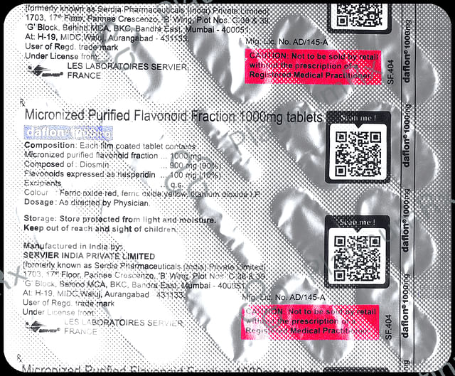 Daflon 1000mg Tablet 18s