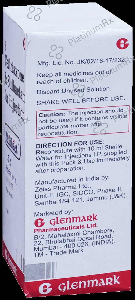 Milibact 1000/500mg Injection 10ml