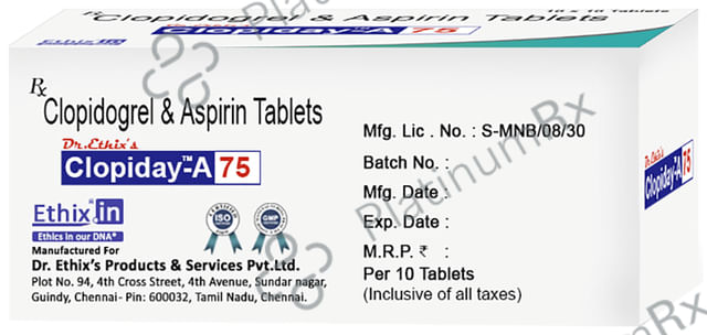 Clopiday-A 75 Tablet