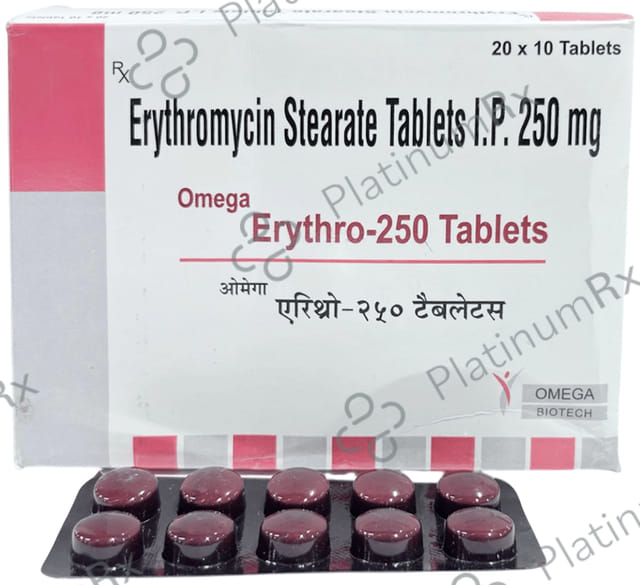 Erythro 250mg Tablet 10s