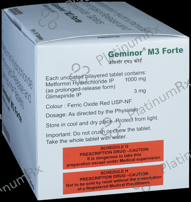 Geminor M 3 Forte 3/1000mg Tablet PR 15s