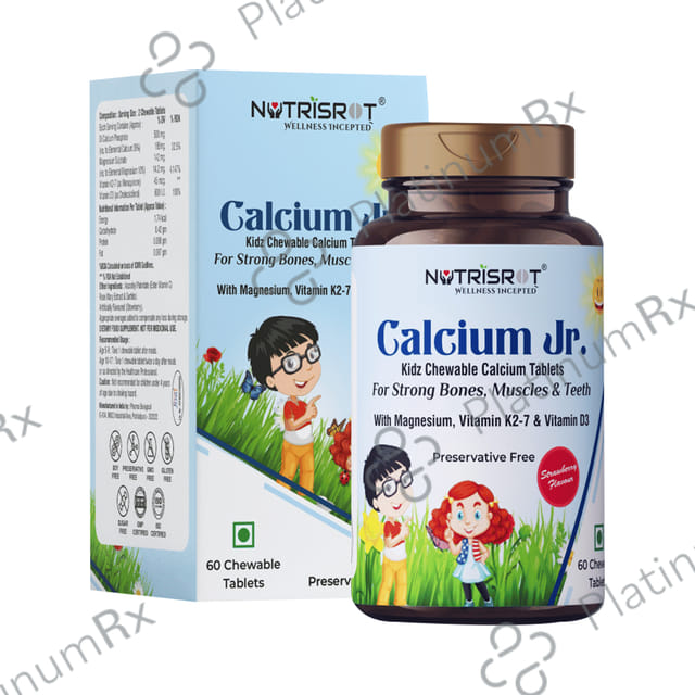 Nutrisrot Calcium Jr Kids Chewable Tablet with Vitamin D3 & K2 7