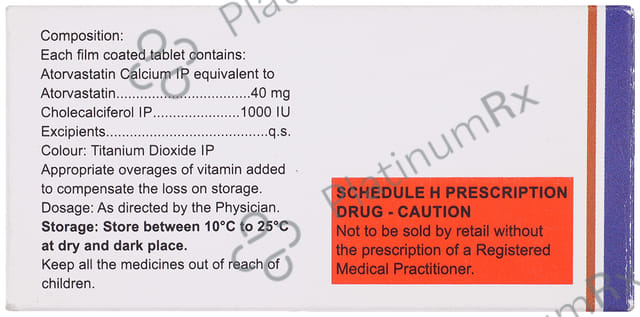Atorsave D 40mg/1000IU Tablet 15s