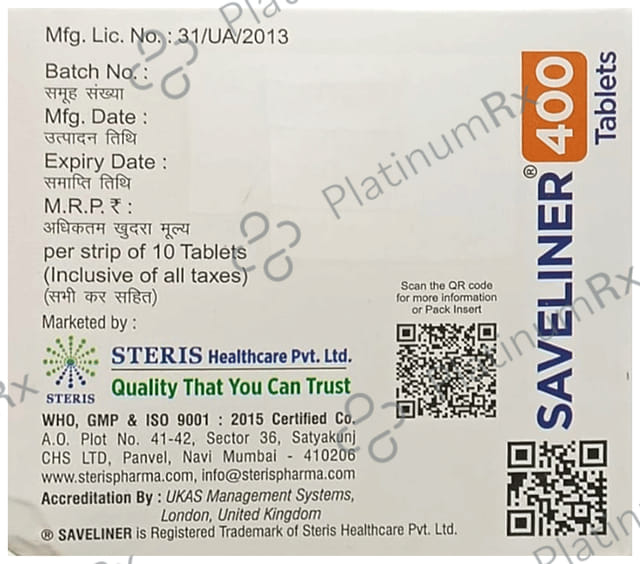 Saveliner 400mg Tablet 10s