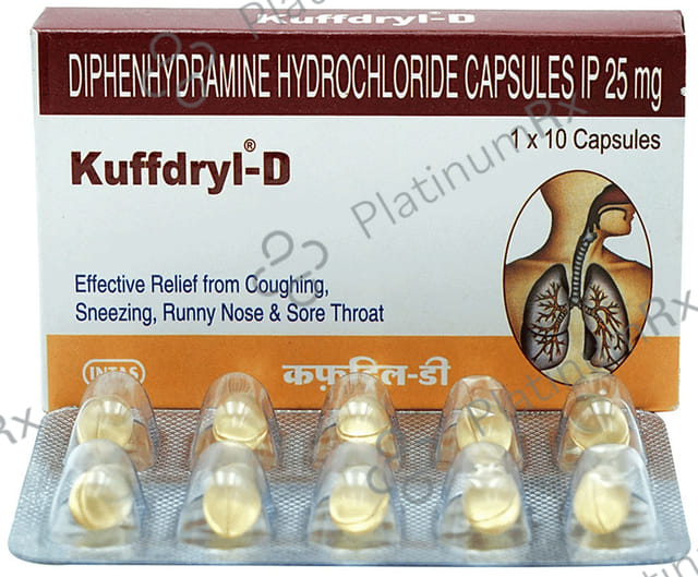 Kuffdryl D 25mg Capsule 10s