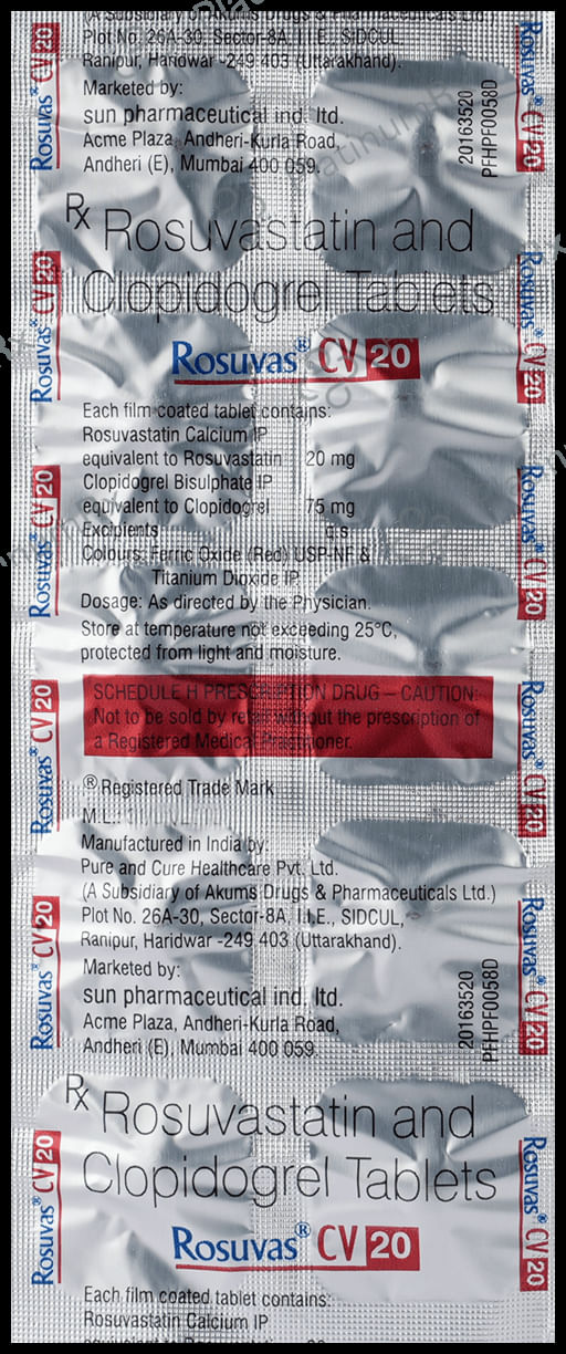 Rosuvas CV 20/75mg Tablet 10s