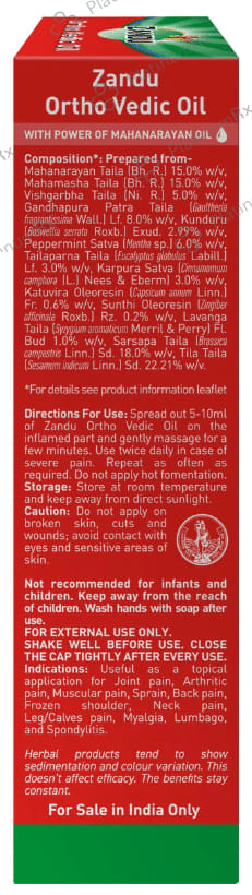 Zandu Ortho Vedic Knee & Joint Pain Oil 60ml