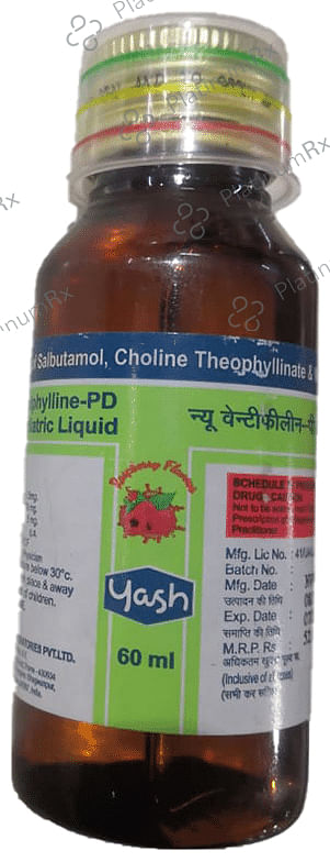 New Ventiphylline PD 1.5 mg/50 mg/0.5 mg Syrup