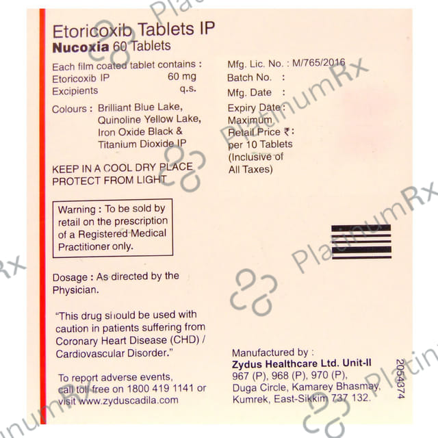 Nucoxia 60mg Tablet 10s