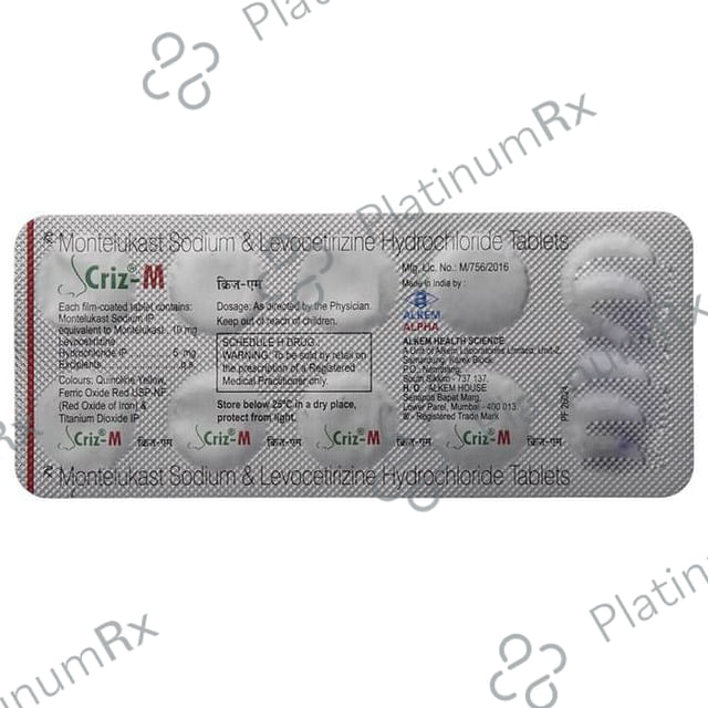 Criz M 5/10mg Tablet 10s