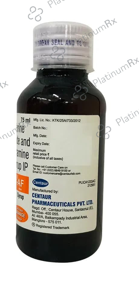 New Sinarest AF 2/5mg Orange Flavour Syrup 75ml