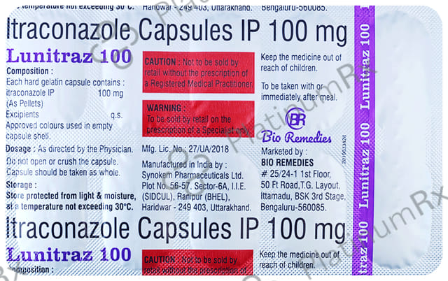 Lunitraz 100mg Capsule 10s
