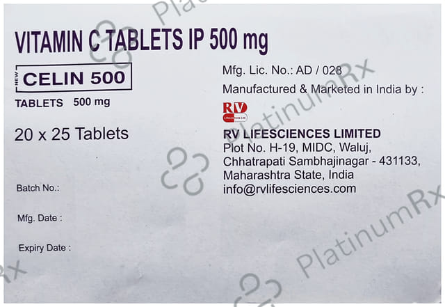 New Celin 500mg Tablet 25s