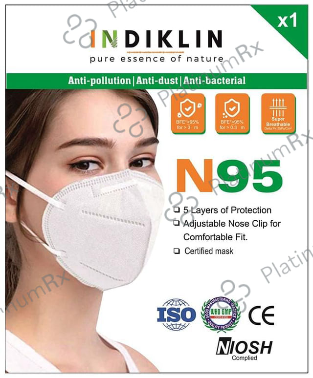 Indiklin N95 Face Mask Free Size 5 masks