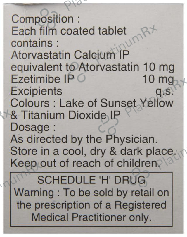 Atorec EZ 10/10mg Tablet 10s