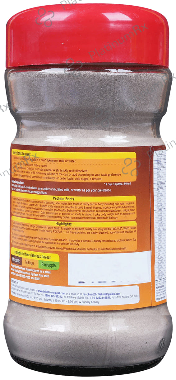 B Protin for Complete Nutrition Chocolate Flavour Powder 200gm