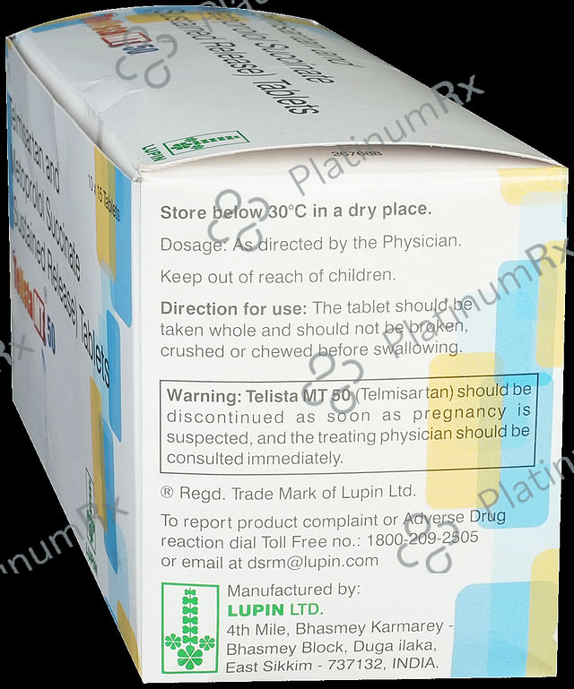 Telista MT 50/40mg Tablet SR 15s