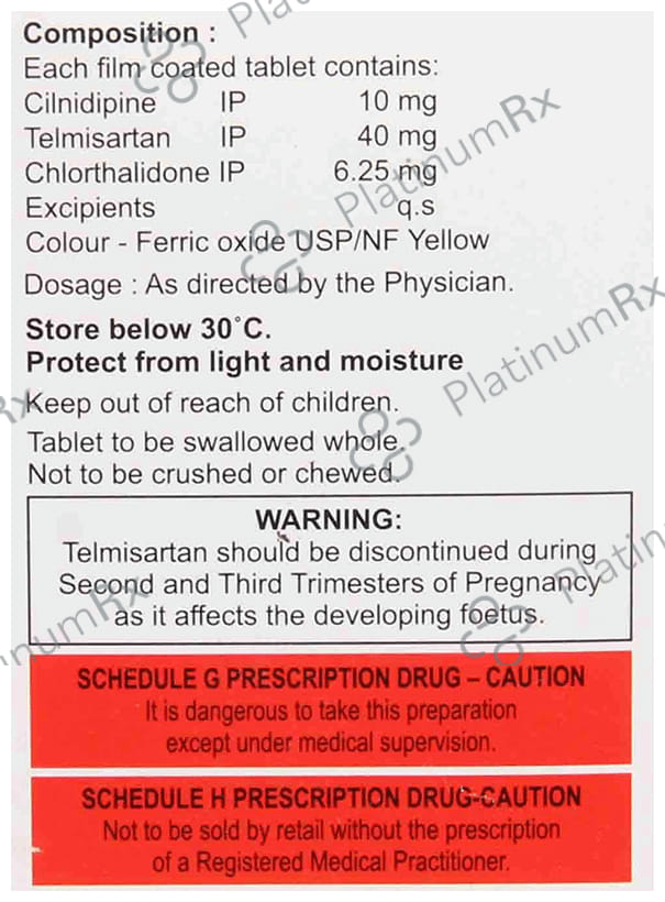 Tricinod 6.25/10/40mg Tablet 15s