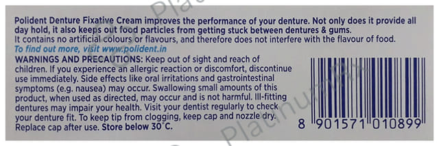 Polident Denture Fixative Cream