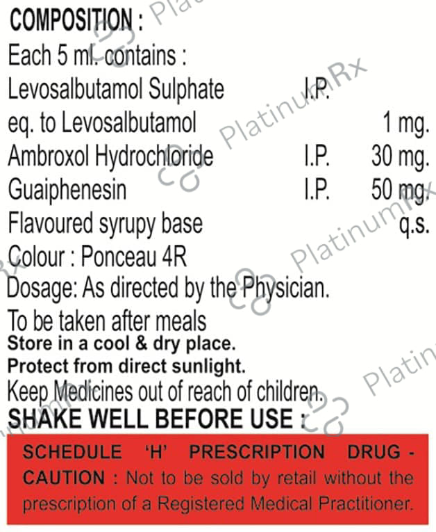 Radkuf LS 30/50/1mg Syrup Raspberry 100ml