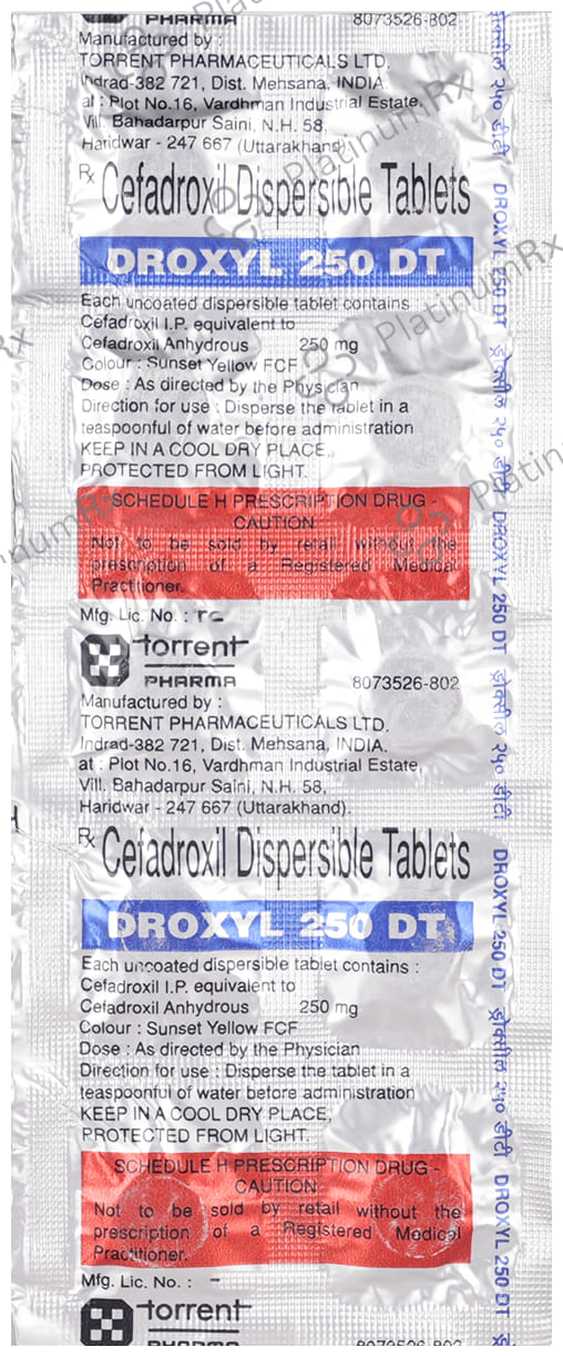 Droxyl 250mg Tablet DT 10s