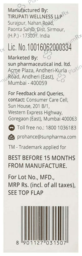 Prohance Protein Supplement Chocolate Flavour Powder 200gm