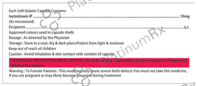 Acnedoq 10 Soft Gelatin Capsule 10s