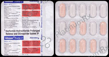 Glimser Forte 2/1000mg Tablet PR 15s