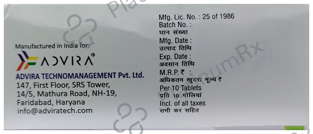 Advimef Spas 10/250mg Tablet 10s