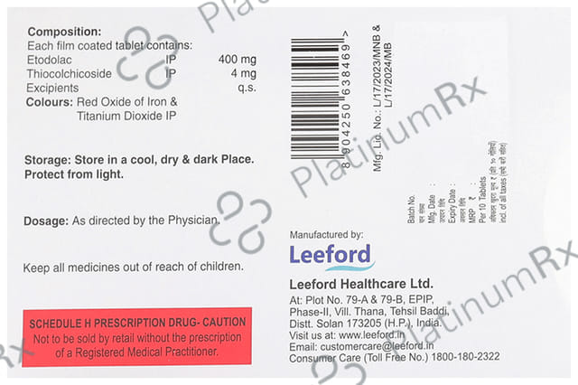 Etoloset MR 400/4mg Tablet 10s