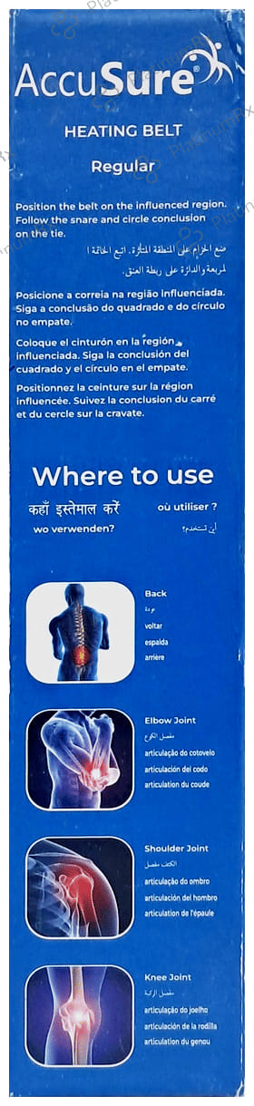 AccuSure Orthopaedic Heat Belt with AccuSure Pain Relief Gel 30gm Free