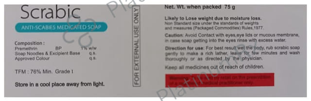 Scrabic Anti scabies Medicated Soap 75gm
