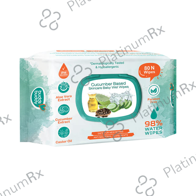 Buddsbuddy Cucumber Based Skincare Baby Wet Wipes (80 Each) 1 Pack