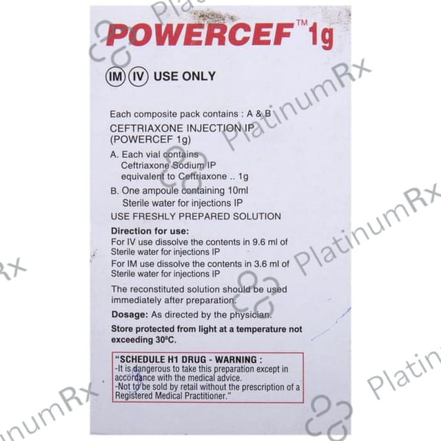 Powercef 1gm Injection