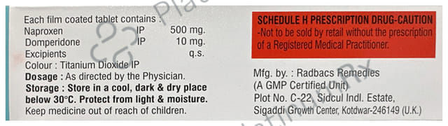 Naxolit 10/500mg D Tablet 10s