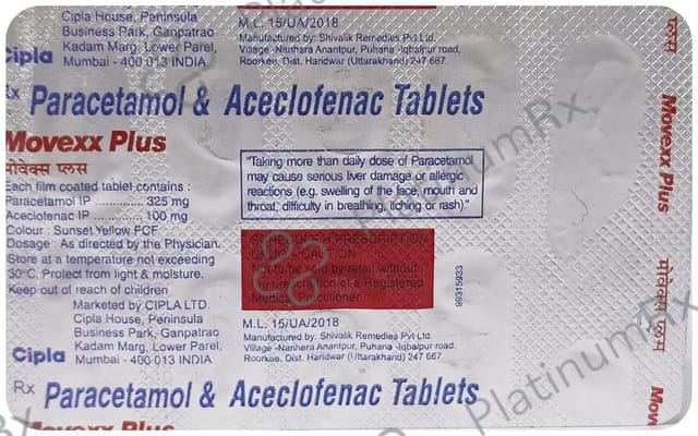 Movexx Plus 100/325mg Tablet 10s