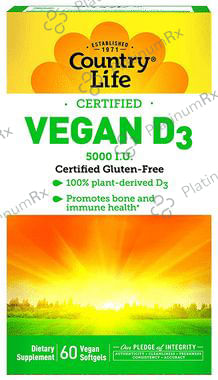 Country Life Vitamin D3 5000IU Vegan Softgel