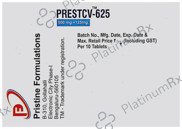 Prest CV 500/125mg Tablet 10s