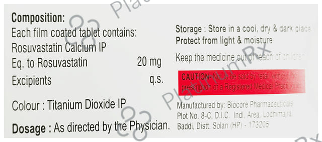 Rosacad 20mg Tablet 10s
