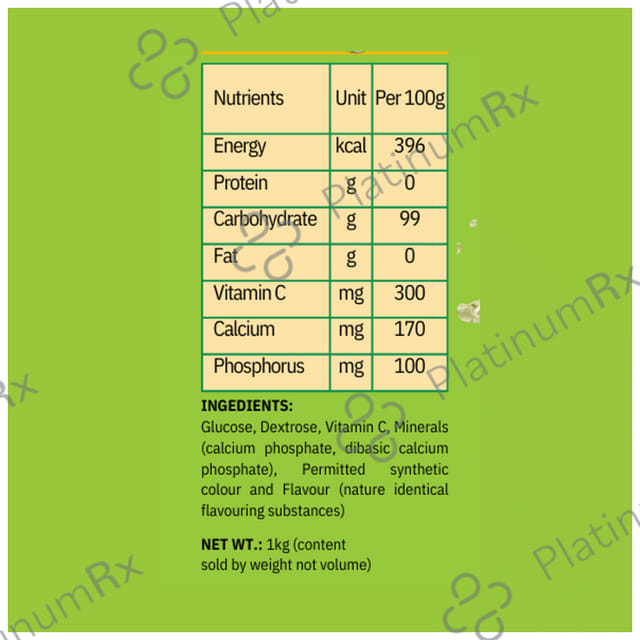 Healthy You Glucose Instant Drink with Vitamin C Lemon Powder 400 gm