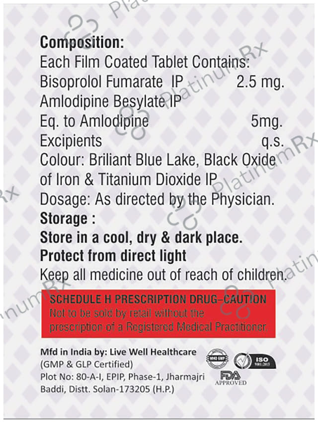 Bisomet AM 2.5mg Tablet 10s